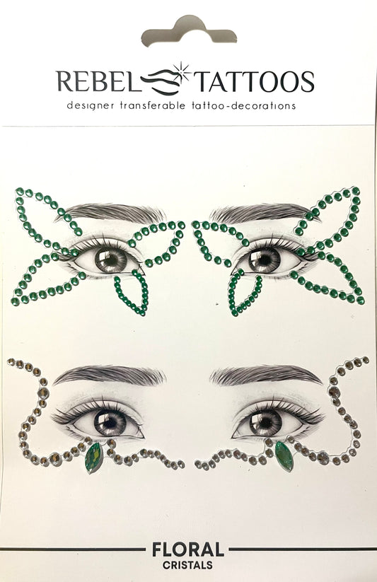 Rebel Tattoos face crystals "FLORAL"