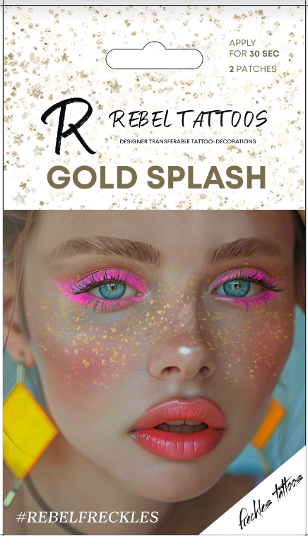 Rebel Tattoos freckles "GOLD SPLASH"