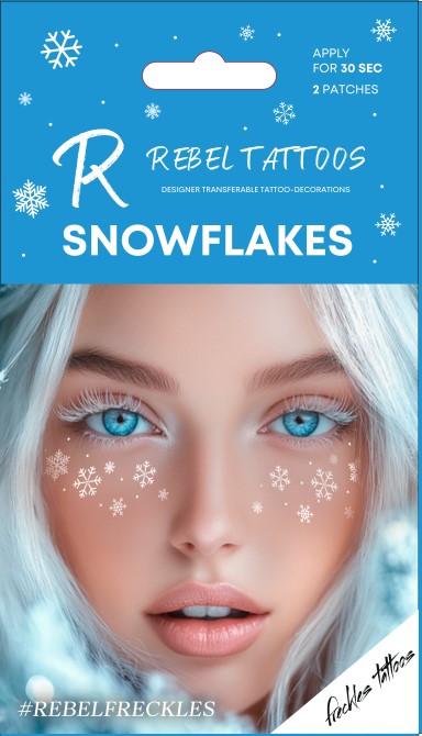 Rebel Tattoos freckles " WHITE SNOWFLACKES"