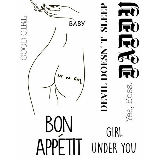 Tattoos set "Bon appetit"