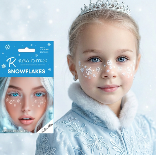 Rebel Tattoos freckles " WHITE SNOWFLACKES"