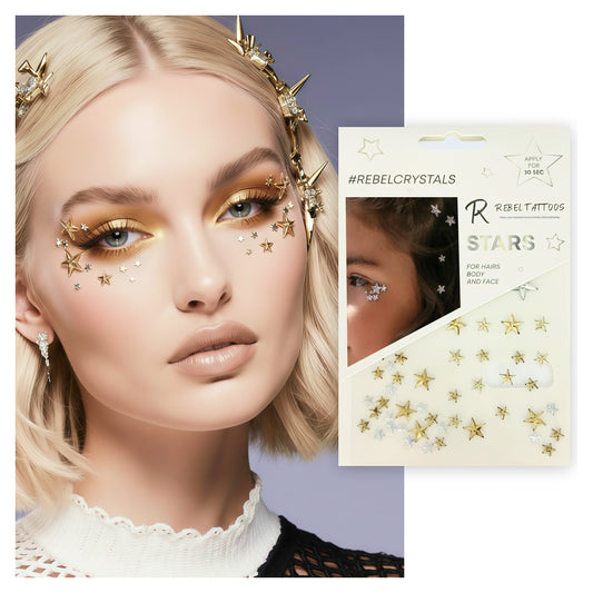 Crystals for hair, body and face STARS "Rebel Tattoos"