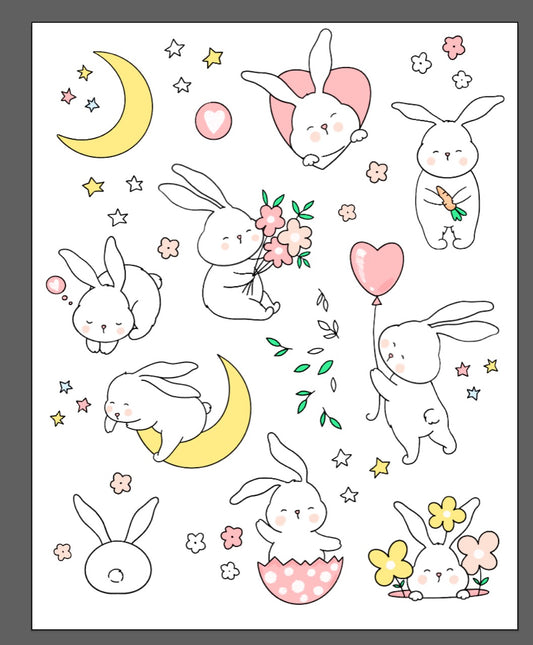 Tattoos set "Lunar Rabbit"